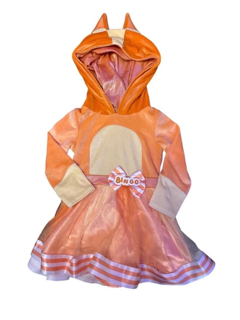 Spirit Halloween Bluey Orange Bingo Baby Dress Costume cosplay 12-18 months